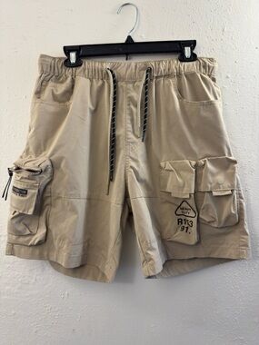 Men's Cargo Drawstring Shorts in Khaki